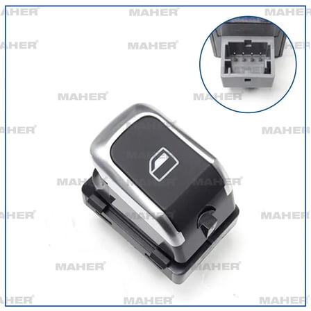 8K0959855B DÜĞME CAM AÇMA A4 / A5 / Q5 12-17 (TEKLİ) KROMLU