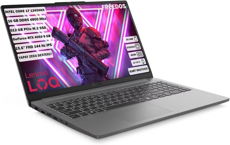 LENOVO Lenovo LOQ 15IAX9E 83LK002VTR-OMG30 15,6 inç DDR5 16GB 1TB SSD, Windows 11 Pro, Hediyeli