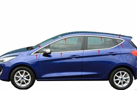 Ford Fiesta 7 Hb Krom Cam Çerçevesi 2018 ve Sonrası