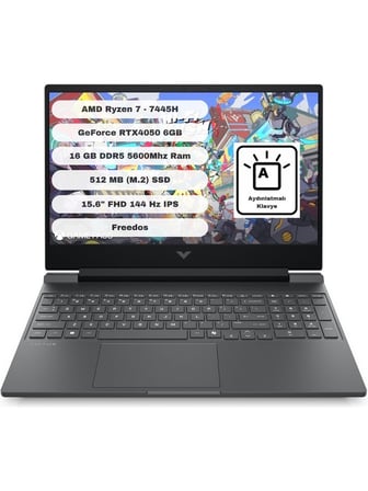 HP HP Victus Gaming 15-fb3038nt BX9U9EA-OMG71 15,6 inç DDR5 8GB 512GB SSD, Windows 11 Home, Hediyeli