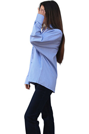 MAVİ OVERSİZE GÖMLEK