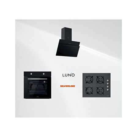 Luno Sİyah Cam Ankastre Set 3481''6''147''01 L638B01 L501B04