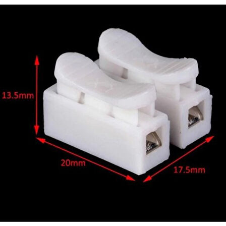 Decodelight Mandallı Vidasız Klemens Basmalı Tip 2 Li 2 Pin 100'LÜ Paket