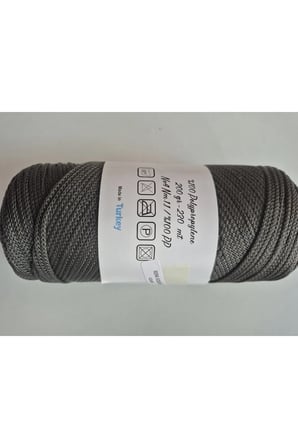 Makrome Polyester ip 200 gram Koyu Gri - Antrasit 067