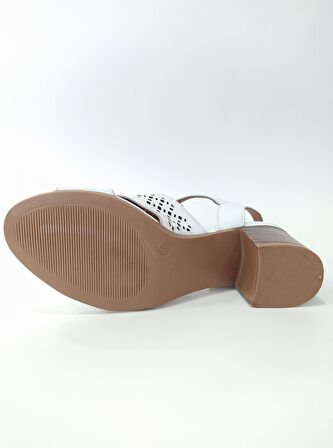 VENÜS 1857209Y KADIN DERİ TOPUKLU SANDALET