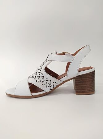 VENÜS 1857209Y KADIN DERİ TOPUKLU SANDALET