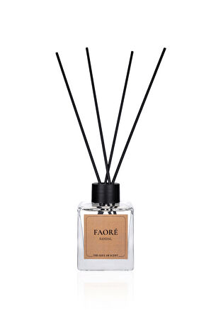 FAORE SANDAL Çubuklu Oda Kokusu 120 ml | Sandal, Misk ve Öd Ağacı Notalı | Kalıcı & Difüzör