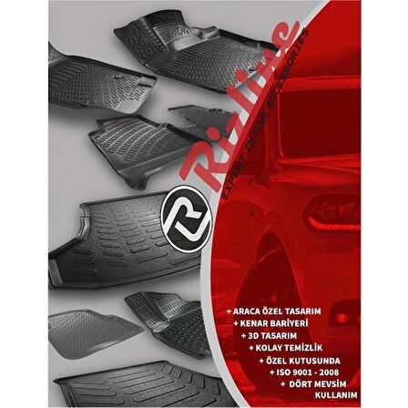 Rizline Audi A6 C8 2018 Sonrası Araca Özel 3D Havuz Paspas