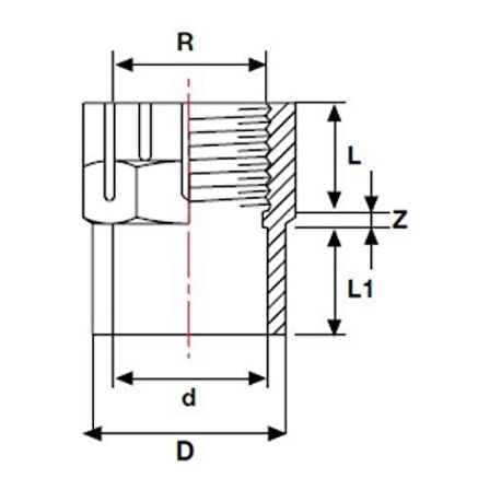 PVC YAPIŞTIRMA TEK TARAF İÇTEN DİŞLİ REDÜKSİYONLU ADAPTÖR ( DİŞİ ADAPTÖR ) ( Ø 125 ) ( 1 ADET )