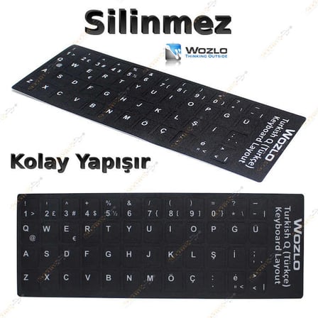 WOZLO TÜRKÇE Q KLAVYE ETİKETİ LAPTOP PC STİCKER