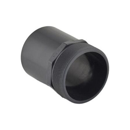 PVC DIŞ DİŞLİ DIŞTAN YAPIŞTIRMALI ADAPTÖR ( UZUN TİP ERKEK ADAPTÖR ) ( Ø 125 ) ( 1 ADET ) 