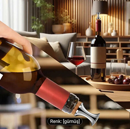 Paslanmaz Çelik Şarap ve Şampanya Tıpası 1 Adet