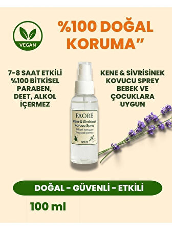 Doğal Sivrisinek Ve Kene Kovucu Sprey 100 ml | Bebek Ve Çocuklara Uygun Bitkisel Formül