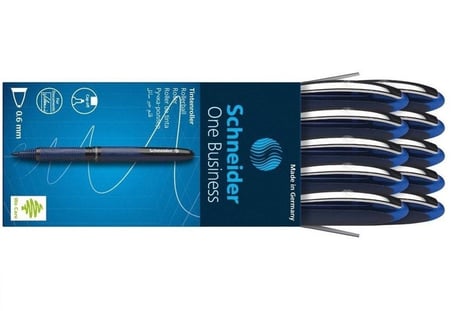 Schneider 183003 Roller Kalem One Business 0.6 Mm Mavi Scr243 (10 Lu Kutu)