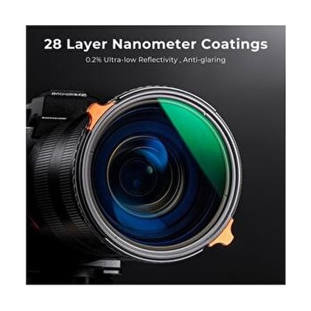 72MM Cpl + ND4-ND64 Varıable Nano-X Serisi 2 In 1 Filtre ( 2-6 Stop )