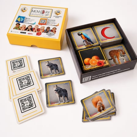 Bak Gel Al BakGelAl Memory Up Hafıza Kartı Oyunu – 140 Fotoğraflı QR Destekli Eğitici Zeka Oyunu