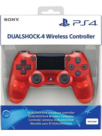 Sony Ps4 Dualshock 4 Red Crystal Kırmızı Oyun Kolu V2 Yeni Nesil