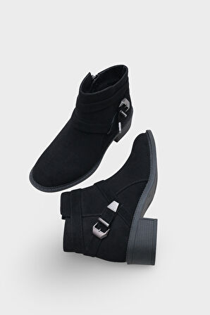 Kadın Kemer Tokalı Yandan Fermuarlı Günlük Bot Jenya