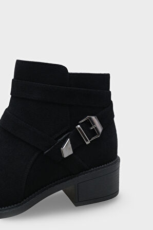 Kadın Kemer Tokalı Yandan Fermuarlı Günlük Bot Jenya