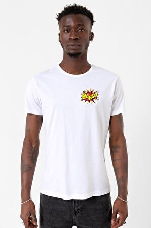 Big Bang Theory Bang Logo Beyaz Erkek Bisikletyaka Tshirt