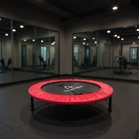 T153 102 cm (40’’) Lastikli Egzersiz Trambolin Siyah - Kırmızı Renkli Eğlenceli Tasarım