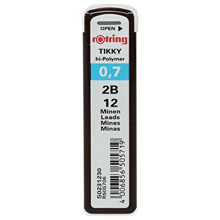 Rotring Min Hi-Polymer Uç 2B 0.7 mm 10 Adet