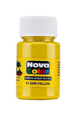 Nova Color Akrilik Boya Sarı Şişe Nc-169