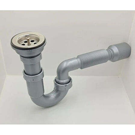 Lavabo Eviye Sifonu S Tipi Körüklü Ø40 - 50 Mm Çıkışlı