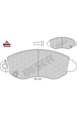 Ön Fren Balatasi Transit V184 02-06 4077636/ YC152K021AC 3784