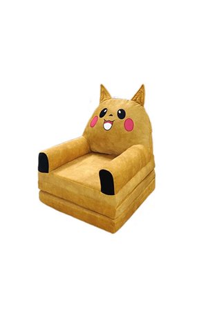 ABT Pikachu Figürlü Katlanabilir Çocuk Koltuğu Açılır Yataklı Minder Çocuk Oturma Koltuğu
