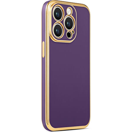 Teleplus Apple iPhone 14 Pro Max Kılıf Bark Lazer Silikon Derin Mor