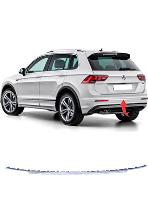 Tiguan R Line Arka Tampon Orta Kromu 2017 Sonrası 5NA853835 2zz