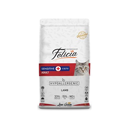Felicia Az Tahıllı Kuzu Etli Yetişkin HypoAllergenic Kedi Maması 12 Kg