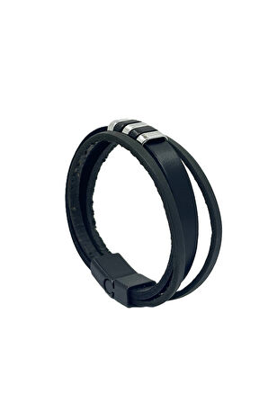 UNİSEX MIKNATIS KİLİTLİ DERİ BİLEKLİK