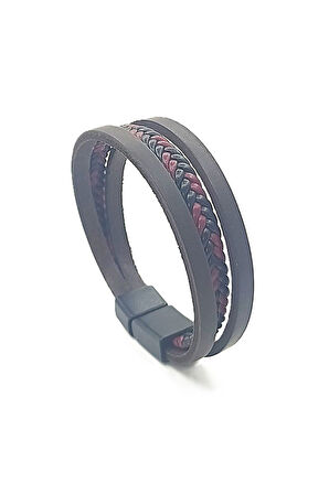 UNİSEX MIKNATIS KİLİTLİ DERİ BİLEKLİK