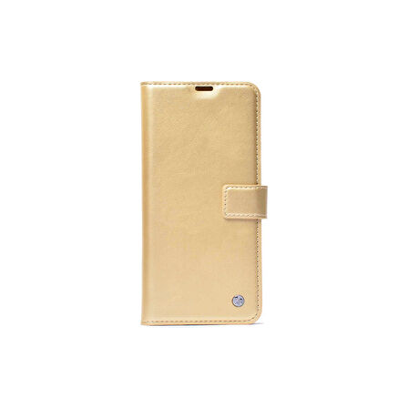 Teleplus Apple iPhone 13 Kılıf Kar Delüx Cüzdan Kartlıklı Standlı Kopçalı Gold