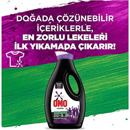 Omo Renk Koruma Siyahlar için Sıvı Deterjan 26 Yıkama 3x1.69 lt