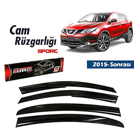 Nissan Qashqai Mugen Cam Rüzgarlığı 2015 sonrası 4'lü Sunplex