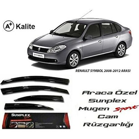 Renault Symbol Mugen Cam Rüzgarlığı 2008-2012 arası 4'lü Sunplex