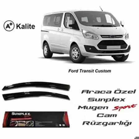 Ford Transit Custom Mugen Cam Rüzgarlığı 2014 sonrası 2'li Sunplex