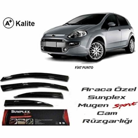 Fiat Punto Mugen Cam Rüzgarlığı 2005-2015 arası 4'lü Sunplex