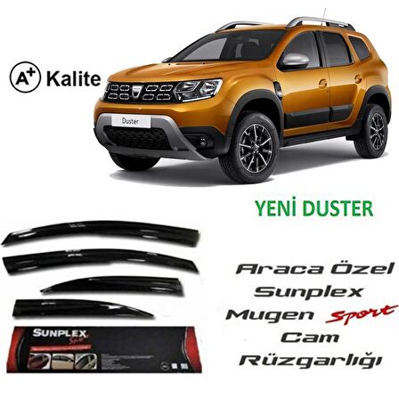 Dacia Duster Mugen Cam Rüzgarlığı 2018 sonrası 4'lü Sunplex