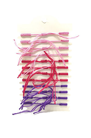 12’ŞERLİ  AYARLANABİLİR İPLİ UNİSEX BİJUTERİ BİLEKLİK SETİ