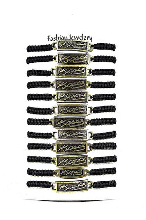 12’ŞERLİ  AYARLANABİLİR İPLİ UNİSEX BİJUTERİ BİLEKLİK SETİ