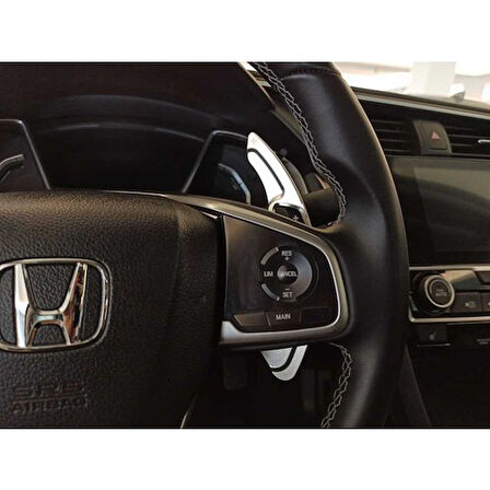 Çmk Honda Civic Fc5 Fk7 2016-2020 Paddle Shift Silver (F1 Vites Pedal Kulakçığı)