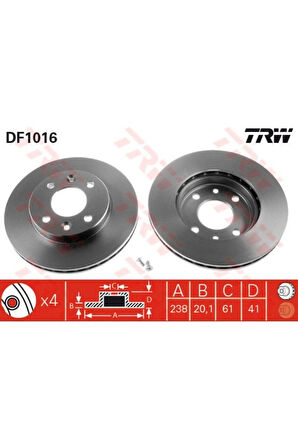 Disk Fren Aynası Ön 561336 Clıo Kango Megane 1.5 Dcı (küçük) (238mm) Havalı