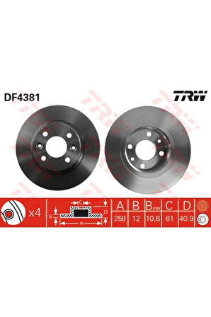 Ön Fren Diski Renault Symbol Iı 08 Symbol Iıı 13 Twıngo I 96 Dacıa Logan 06 Logan Iı Mcv 12