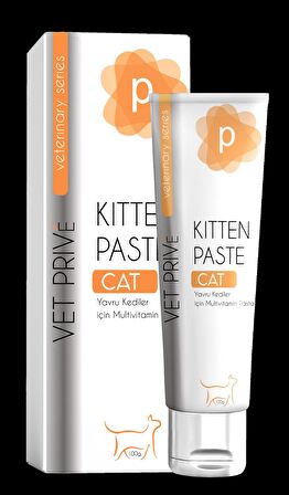 Kitten Paste / Yavru Kediler için Multivitamin Macun 100 Gr (Kalsiyum ve Tauirinli)