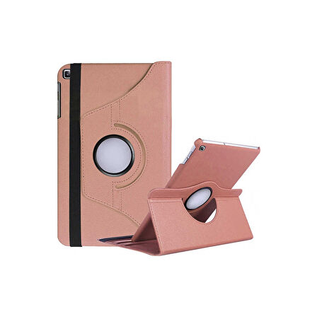 Teleplus Samsung Galaxy Tab A7 10.4 T507 2020 Kılıf Kapaklı Standlı 360 Dönerli Standlı Kapak Dn2 Bronz