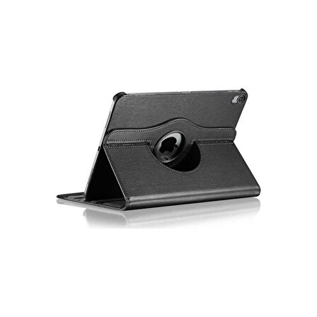 Teleplus iPad Pro 12.9 2018 3.nesil Kılıf Kapaklı Standlı 360 Dönerli Standlı Kapak Dn3 Siyah